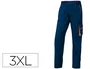 Deltaplus Pantalón de trabajo Panostyle Cintura Ajustable 5 Bolsillos Color Azul Naranja Talla 3XL