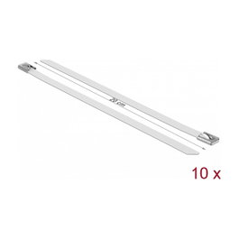 DeLOCK 18821 Bridas de acero inoxidable 200 x 7,9 mm Blanco