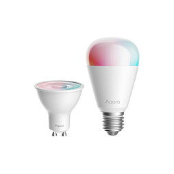 Aqara Bombilla LED T2 GU10 Inteligente, Blanco, 2700K-6500K CCT, 450 lm, Bluetooth/Zigbee, para Apple HomeKit, Alexa, Google