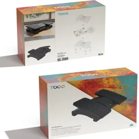 Tooq Reposapiés Ajustable/Inclinable TQFR0605-B Negro 430 x 320 x 105-130 mm