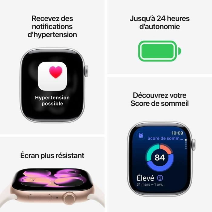 Apple Watch Series 11 42mm Aluminio Negro con Correa Deportiva Negra S/M