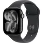 Apple Watch Series 11 GPS 42 mm Caja Aluminio Negro Azabache Correa Deportiva Negra Talla S/M MEQT4ZRA