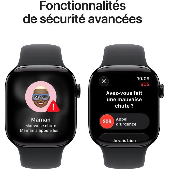 Apple Watch Series 11 GPS 42 mm Caja Aluminio Negro Azabache Correa Deportiva Negra Talla S/M MEQT4ZRA