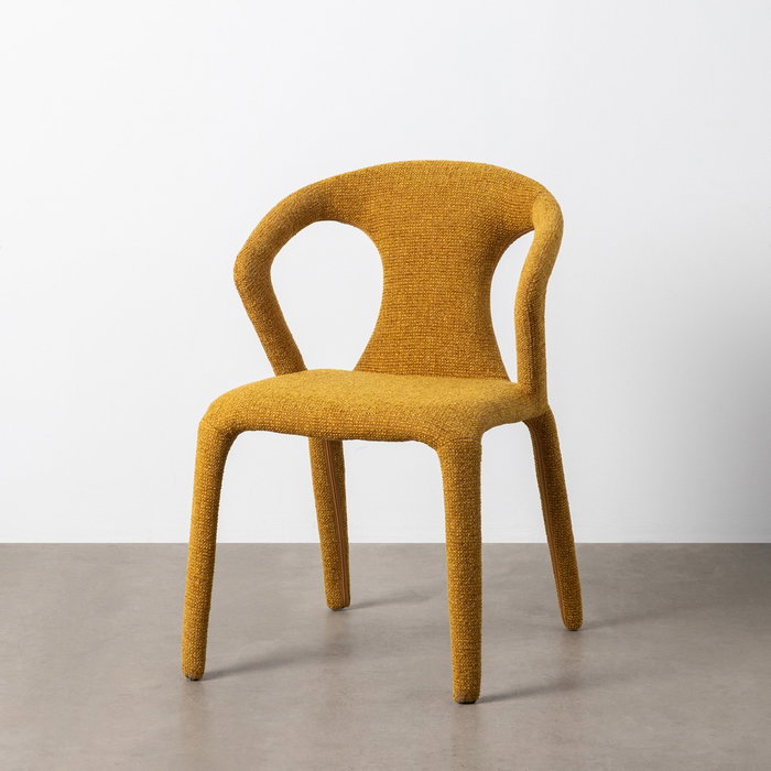 Silla Jaspeado Mostaza Tejido Contract 52,50 X 59 X 79 cm (Set de 2) Silla Jaspeado Mostaza Tejido Contract 52,50 X 59 X 79 cm (Set de 2)