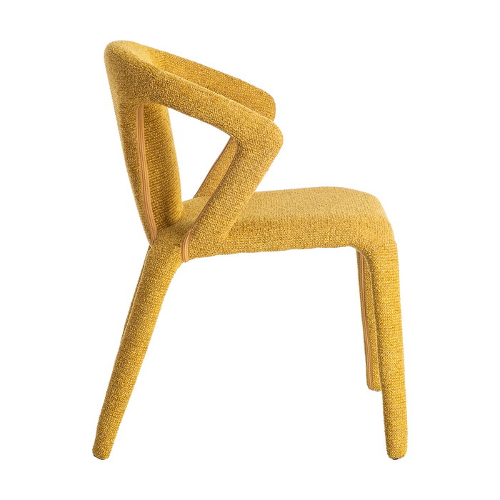 Silla Jaspeado Mostaza Tejido Contract 52,50 X 59 X 79 cm (Set de 2) Silla Jaspeado Mostaza Tejido Contract 52,50 X 59 X 79 cm (Set de 2)