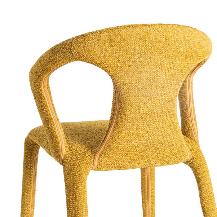 Silla Jaspeado Mostaza Tejido Contract 52,50 X 59 X 79 cm (Set de 2) Silla Jaspeado Mostaza Tejido Contract 52,50 X 59 X 79 cm (Set de 2)
