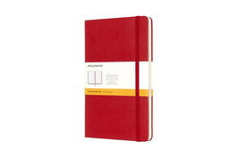 Cuaderno Moleskine Clasico Tapa Dura 13X21 240H 70Gr. Horizontal Con Goma Roja