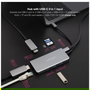 Nano Cable 10.16.1009 Docking Station USB-C 9 en 1 con 3xUSB, 2xHDMI 4K, 1xRJ45, Lector Tarjetas SD/TF, USB-C PD 100W - Gris