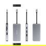 Nano Cable 10.16.1009 Docking Station USB-C 9 en 1 con 3xUSB, 2xHDMI 4K, 1xRJ45, Lector Tarjetas SD/TF, USB-C PD 100W - Gris