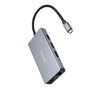 Nanocable Hub USB-C 9 en 1 con 2xHDMI 4K, 3xUSB-A, RJ45 y PD 100W - Gris