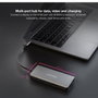 Nanocable Hub USB-C 9 en 1 con 2xHDMI 4K, 3xUSB-A, RJ45 y PD 100W - Gris