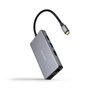Nanocable Hub USB-C 9 en 1 con 2xHDMI 4K, 3xUSB-A, RJ45 y PD 100W - Gris