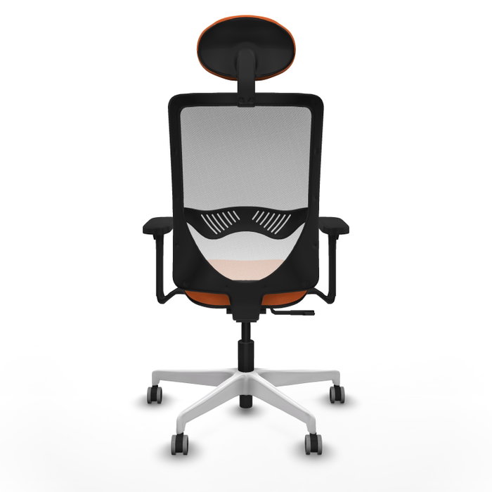 PIQUERAS Y CRESPO Silla de oficina Zulema Naranja y Blanco