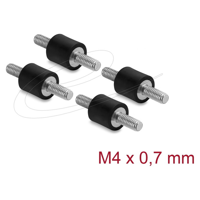 DeLOCK 60798 Kit de montaje antivibración M4 x 0,7 mm Negro/Acero DeLOCK 60798 Kit de montaje antivibración M4 x 0,7 mm Negro/Acero