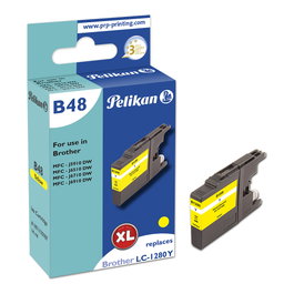 Pelikan B48 Amarillo Cartucho de Tinta Compatible para Brother LC1280XL XL Y