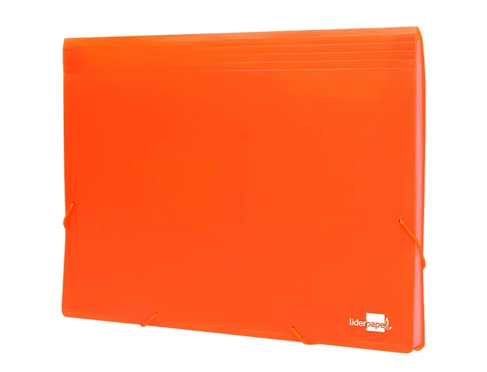 Liderpapel Carpeta clasificadora de fuelle naranja fluor 13 departamentos DIN A4 Liderpapel Carpeta clasificadora de fuelle naranja fluor 13 departamentos DIN A4