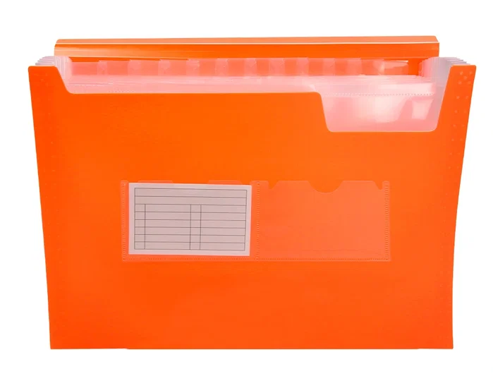 Liderpapel Carpeta clasificadora de fuelle naranja fluor 13 departamentos DIN A4 Liderpapel Carpeta clasificadora de fuelle naranja fluor 13 departamentos DIN A4