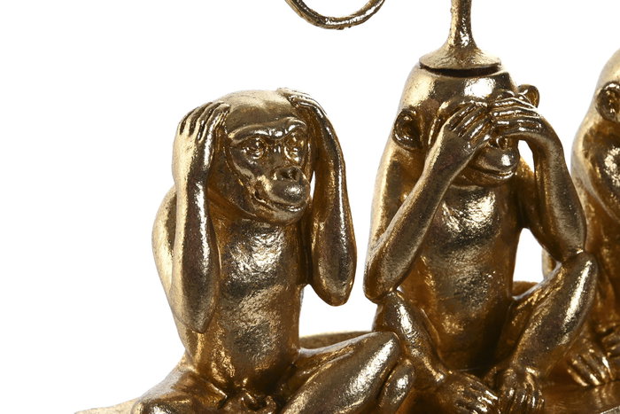 DKD Home Decor Candelabro de Resina Dorado