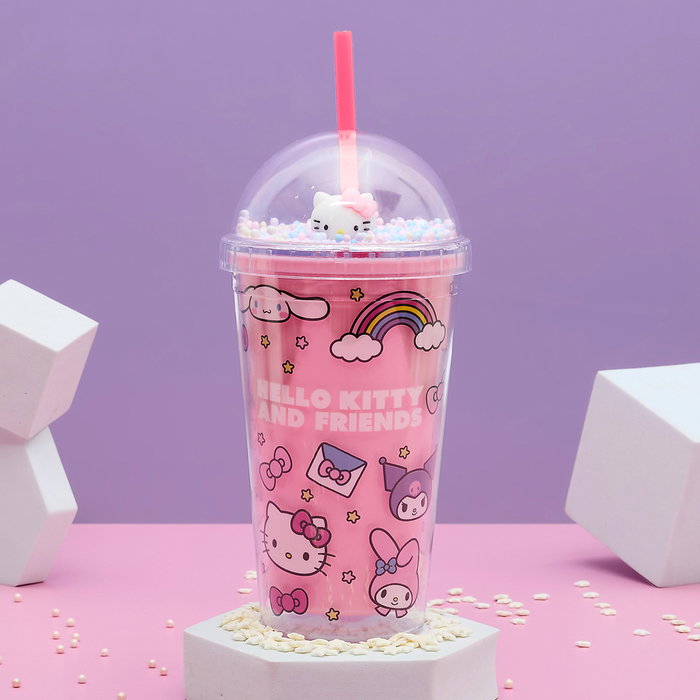 Hello Kitty Taza con pajita de 450 ml