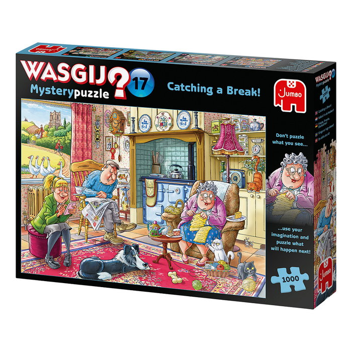 Jumbo Spiele Wasgij Mystery 17 1000 Piezas Puzzle - "Friede, Freude, Eierkuchen" (19175) para Adultos