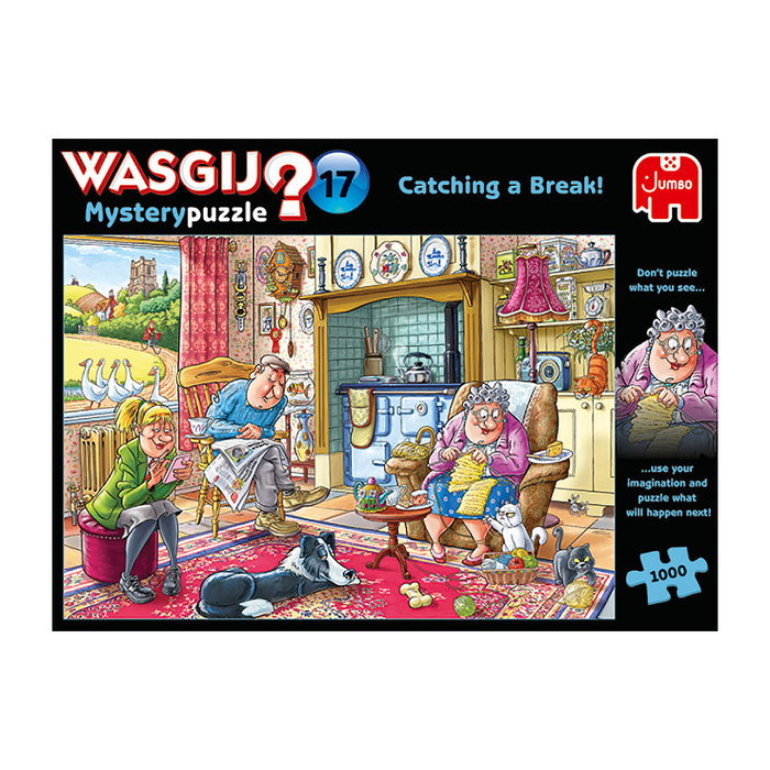 Jumbo Spiele Wasgij Mystery 17 1000 Piezas Puzzle - "Friede, Freude, Eierkuchen" (19175) para Adultos