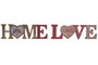 DKD Home Decor Decoración MDF Love/Home 40x1x12,5 Surtido 2 Unidades