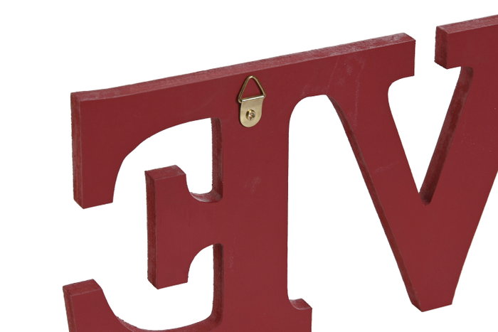 DKD Home Decor Decoración MDF Love/Home 40x1x12,5 Surtido 2 Unidades