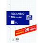 Oxford Recambio de Papel A4 Cuadriculado 4x4 mm con Margen, 100 Hojas (80+20 Gratis)