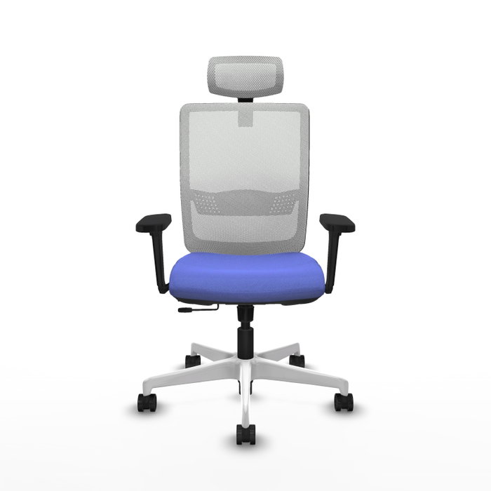 PIQUERAS Y CRESPO Silla de oficina Haches Azul claro y Blanco