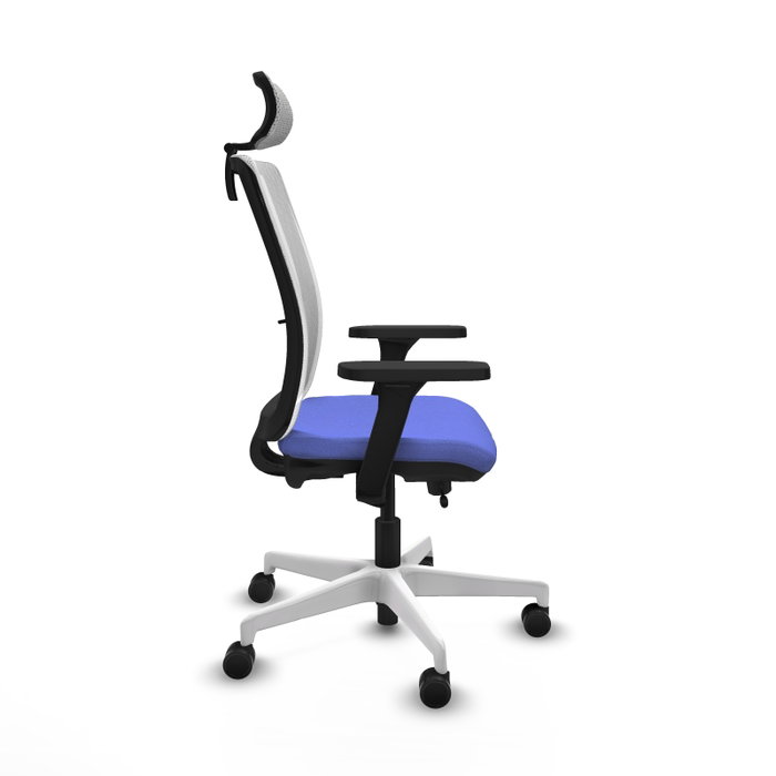 PIQUERAS Y CRESPO Silla de oficina Haches Azul claro y Blanco