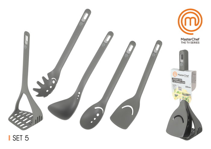 Masterchef Set de 5 Utensilios de Cocina Sage M HIPERS Masterchef Set de 5 Utensilios de Cocina Sage M HIPERS