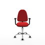 PIQUERAS Y CRESPO Silla de oficina Aýna Rojo con Brazos 1D