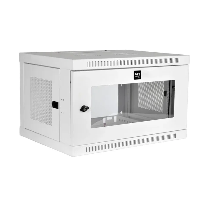 Tripp Lite SRW6UWG Gabinete Rack 6U de Pared, Blanco, 19", con Ventana de Acrílico, Cerradura, 91 kg de Capacidad, para Switch/Equipo de Red, Incluye Rieles