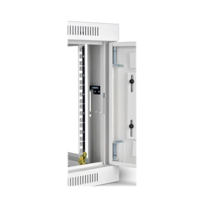 Tripp Lite SRW6UWG Gabinete Rack 6U de Pared, Blanco, 19", con Ventana de Acrílico, Cerradura, 91 kg de Capacidad, para Switch/Equipo de Red, Incluye Rieles