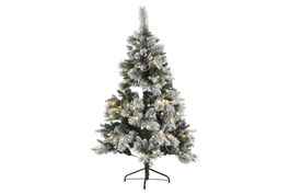 DKD Home Decor Árbol de Navidad Alpina Nevado Verde 96 x 150 x 96 cm