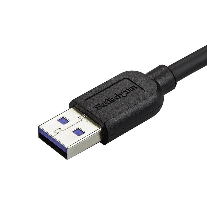Startechcom Cable USB 3.0 Micro USB a USB A de 1 m, Acodado a la Derecha, Delgado y Flexible