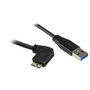 Startech Cable Micro USB 3.0 a USB A de 1 m con conector acodado a la derecha