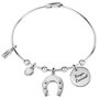 La Petite Story Pulsera Bangle con Herradura y Charms Gris