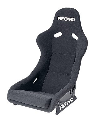 Recaro Pole Position FIA RC070980184 - Silla de Competición Bucket en Velour Negro para Piloto y Copiloto, Homologación FIA 8855-1999