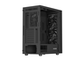 GENESIS 605F Midi Tower Negro PC Juego ATX Micro-ATX Mini-ITX con Ventana de Vidrio Templado y Filtro Anti-polvo