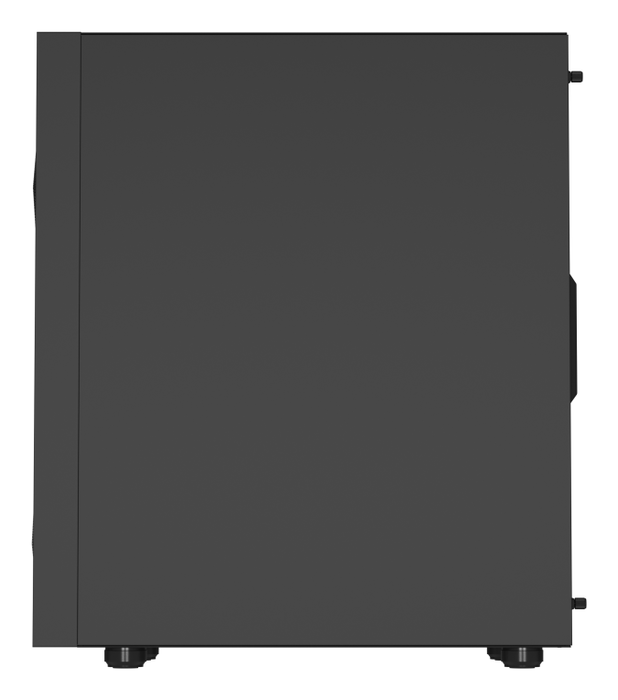 GENESIS 605F Midi Tower Negro PC Juego ATX Micro-ATX Mini-ITX con Ventana de Vidrio Templado y Filtro Anti-polvo