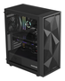 GENESIS 605F Midi Tower Negro PC Juego ATX Micro-ATX Mini-ITX con Ventana de Vidrio Templado y Filtro Anti-polvo