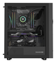 GENESIS 605F Midi Tower Negro PC Juego ATX Micro-ATX Mini-ITX con Ventana de Vidrio Templado y Filtro Anti-polvo