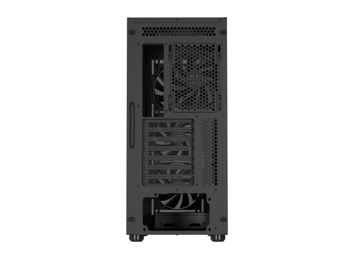 GENESIS 605F Midi Tower Negro PC Juego ATX Micro-ATX Mini-ITX con Ventana de Vidrio Templado y Filtro Anti-polvo