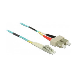 DeLOCK Cable de fibra óptica LC a SC Multimodo OM3 1 m
