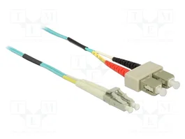 DeLOCK Cable de fibra óptica LC a SC Multimodo OM3 1 m