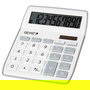 GENIE 840S Tischrechner Calculadora de Escritorio con Pantalla Inclinable, 10 Dígitos, Alimentación Batería/Solar, Color Gris/Blanco
