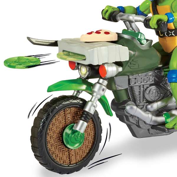 Famosa Figuras Tortugas Ninja con Vehículo (Moto Sidecar o Moto Batalla) 33x19 cm - Modelos Surtidos