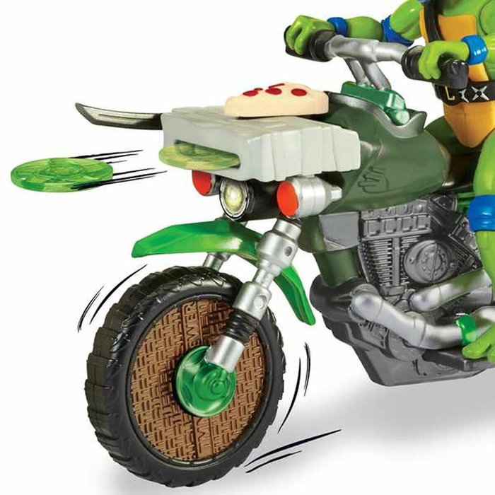 Famosa Figura Tortugas Ninja con Vehículo (Moto Sidecar o Moto Batalla)