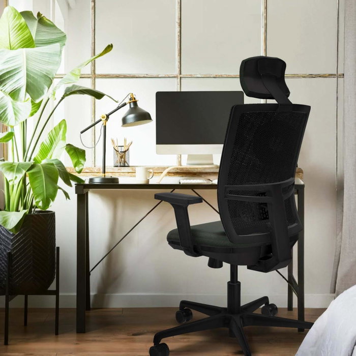 PIQUERAS Y CRESPO Silla de oficina Yunquera con mecanismo Sincro/Traslack Verde petróleo y Negro PIQUERAS Y CRESPO Silla de oficina Yunquera con mecanismo Sincro/Traslack Verde petróleo y Negro